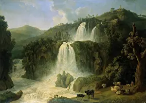 Farm Animal Prints: Great Cascades at Tivoli, 1783. Creator: Jacob Philip Hackert