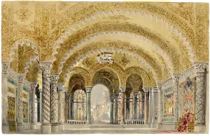 Zuccarelli Prints: The great castle room, Act III