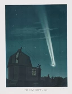 Comet Gallery: The Great Comet of 1881, observed on the Night of June 25-26, at 1h.30m AM, pub. 1881