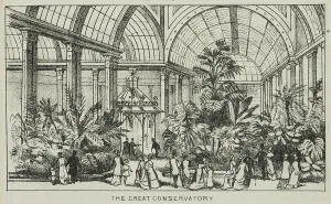 Glasshouse Prints: The Great Conservatory at Alexandra Palace, 19th century. Creator: Unknown