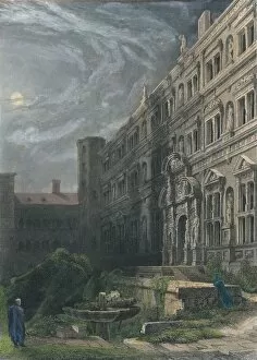 Edward Bulwer Lytton Gallery: The Great Court of Heidelberg, 1834. Artist: Henry Winkles