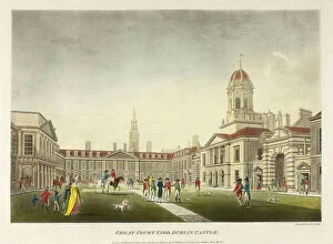 Dublin County Dublin Ireland Gallery: Great Courtyard, Dublin Castle, published July 1792. Creator: James Malton