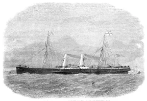 Edwin Weedon Prints: The Great Eastern Railway Company's steamer Avalon, 1864. Creator: Smyth