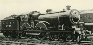 Great Eastern Type 4-4-0 in Special Livery for Royal Trains, c1930. Creator: Unknown Great Eastern Type 4-4-0 in Special Livery for Royal Trains, c1930. Creator: Unknown