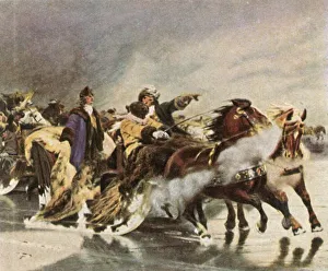 William Frederick Gallery: The Great Elector crossing the Curonian Lagoon, January 1679, (1936). Creator: Unknown