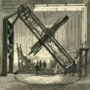 The Great Equatorial Telescope in the Dome, Greenwich Observatory, (c1878). Creator: Unknown