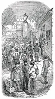 Admin Prints: Great Exhibition Building - Paying the Workmen, 1850. Creator: Unknown
