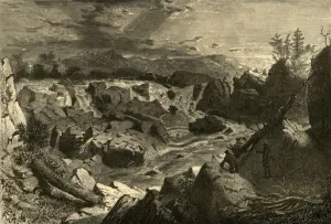 River Potomac Prints: Great Falls of the Potomac, 1874. Creator: Alfred Harral