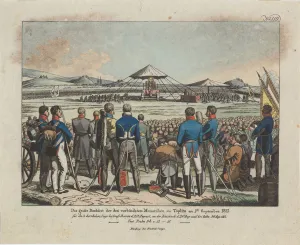 Classicism Prints: The great feast of the three allied monarchs at Teplitz (Teplice) on 2 September 1813