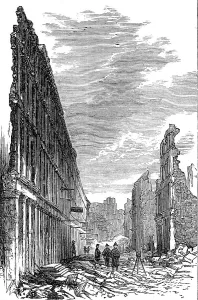 Plate Camera Prints: The Great Fire at Boston: Pearl-Street, 1872. Creator: Unknown
