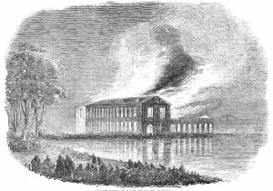 West Indies Prints: Great Fire at Port-of-Spain, Trinidad, 1850. Creator: Unknown
