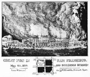 Blaze Gallery: The great fire in San Francisco, California, 1850 (1937)