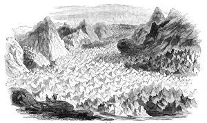 Glacier Prints: The great glacier of Lauteraar, 1844. Creator: Unknown