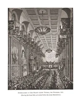 Great Hall Prints: Great Hall Guildhall, 1837, (1886)