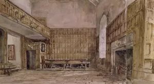 Cox David Prints: The Great Hall, Haddon Hall, c1830s. Creator: David Cox the Elder