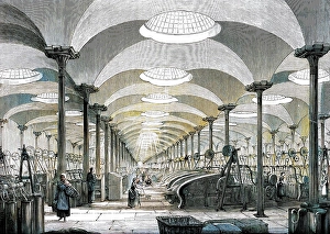 Mechanisation Prints: Great hall in Messrs Marshall's flax mill