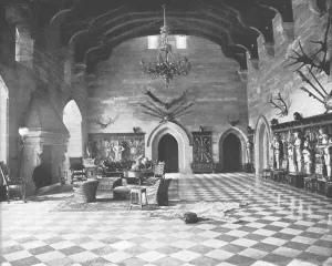 Antler Prints: The Great Hall, Warwick Castle, Warwickshire, 1894. Creator: Unknown