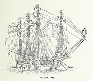Carrack Prints: The Great Harry, 1856. Creator: Unknown