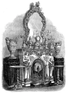 Grate Prints: The Great International Exhibition: chimneypiece by the Royal Saxon China Manufactory