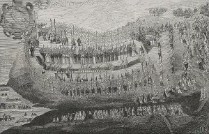 Decapitation Prints: The Great Martyrdom of Nagasaki, (September 10, 1622), Japan, 1877. Creator: Unknown