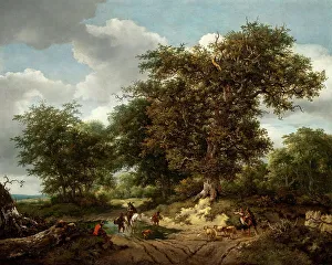 Nicolaes Berghem Prints: The Great Oak, 1652. Creators: Jacob van Ruisdael, Nicolaes Berchem