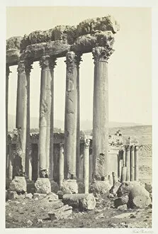 Francis Frith Gallery: The Great Pillars and Smaller Temple, Baalbec, 1857. Creator: Francis Frith