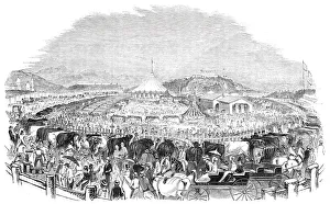 Marquees Prints: The Great Poughkeepsie Cattle Show, 1844. Creator: Smyth