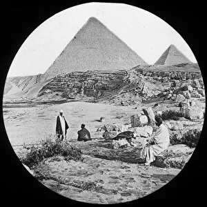 Chephren Gallery: The Great Pyramids, Giza, Egypt, c1890. Artist: Newton & Co