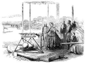 Target Practice Prints: The Great Rifle-shooting Match on Wimbledon Common - Her Majesty firing the first shot