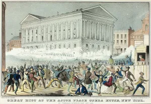 Immigration Prints: Great Riot at the Astor Place, n.d. Creator: Nathaniel Currier