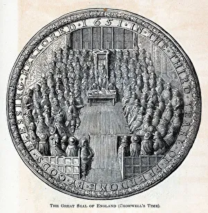 The Great Seal of England (Cromwells Time), 1882. Artist: Anonymous