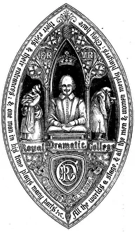 Emblem Prints: Great Seal for the Royal Dramatic College, 1858. Creator: Unknown