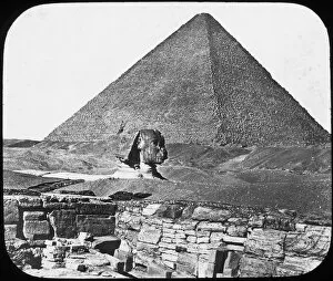 Chephren Gallery: Great Sphinx of Giza, Egypt, c1890. Artist: Newton & Co