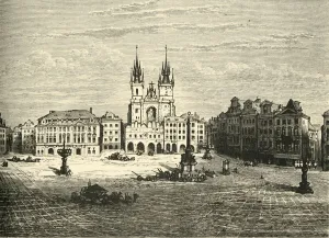 Prague Collection: The Great Square, Prague, 1890. Creator: Unknown