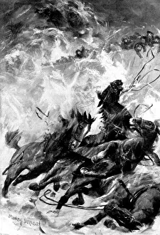 Stormy Prints: The Great Storm - Scene at Margate: horses drowned in the attempt to launch the life-boat