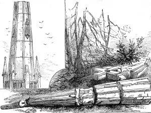 Retribution Prints: The Great Storm of Wind on Friday week: spire of St