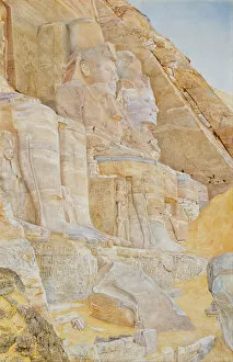 Pharaoh Of Egypt Gallery: The Great Temple of Abu Simbel. Artist: Newmann, Henri Roderick (1833-1918)