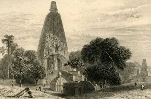 Bull Prints: Great Temple at Bode Gyah, 1835. Creator: William Daniell