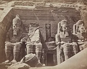 Damage Prints: Great Temple of Ramsses II at Abu Simbel, 19th century. Creator: Pascal Sebah