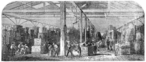 Weighing Prints: The Great Tobacco Warehouse, at the London Docks, 1856. Creator: Unknown