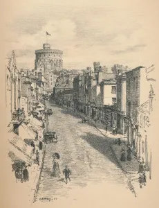 Thomas Robert Prints: Great Tower of Windsor Castle From Peascod Street, 1902. Artist: Thomas Robert Way