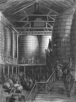 Brewing Gallery: The Great Vats, 1872. Creator: Gustave Doré