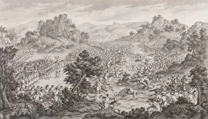 Charles Nicolas Cochin Collection: The Great Victory of Qurman, 1770. Creator: Augustin de Saint-Aubin