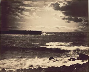 Gray Gustave Le Prints: The Great Wave, Sete, 1857. Creator: Gustave Le Gray
