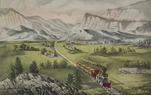 American School 19th Century Prints: The Great West, pub. 1870, Currier & Ives (Colour Lithograph)
