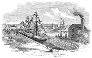 Graving Dock Prints: The Great Western Docks, Plymouth: the Graving Dock, 1857. Creator: Unknown