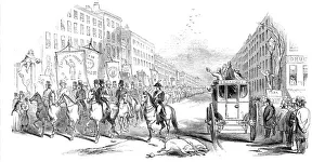 Whig Prints: Great Whig Procession, at New York, 1844. Creator: J. Kobb