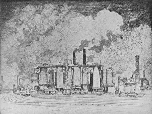 The Great White Cloud, Leeds., c1910. Artist: Joseph Pennell The Great White Cloud, Leeds., c1910. Artist: Joseph Pennell