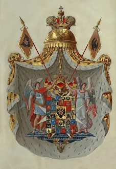 Romanov Collection: Greater coat of arms of the Russian Empire of Emperor Paul I of Russia, 1800