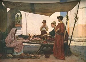 John William Collection: A Grecian Flower Market, c1880, (c1930). Creator: John William Waterhouse